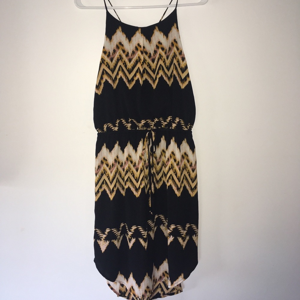 A.N.A | Spaghetti Strap High-Low Racerback Black and Brown Dress Size Small